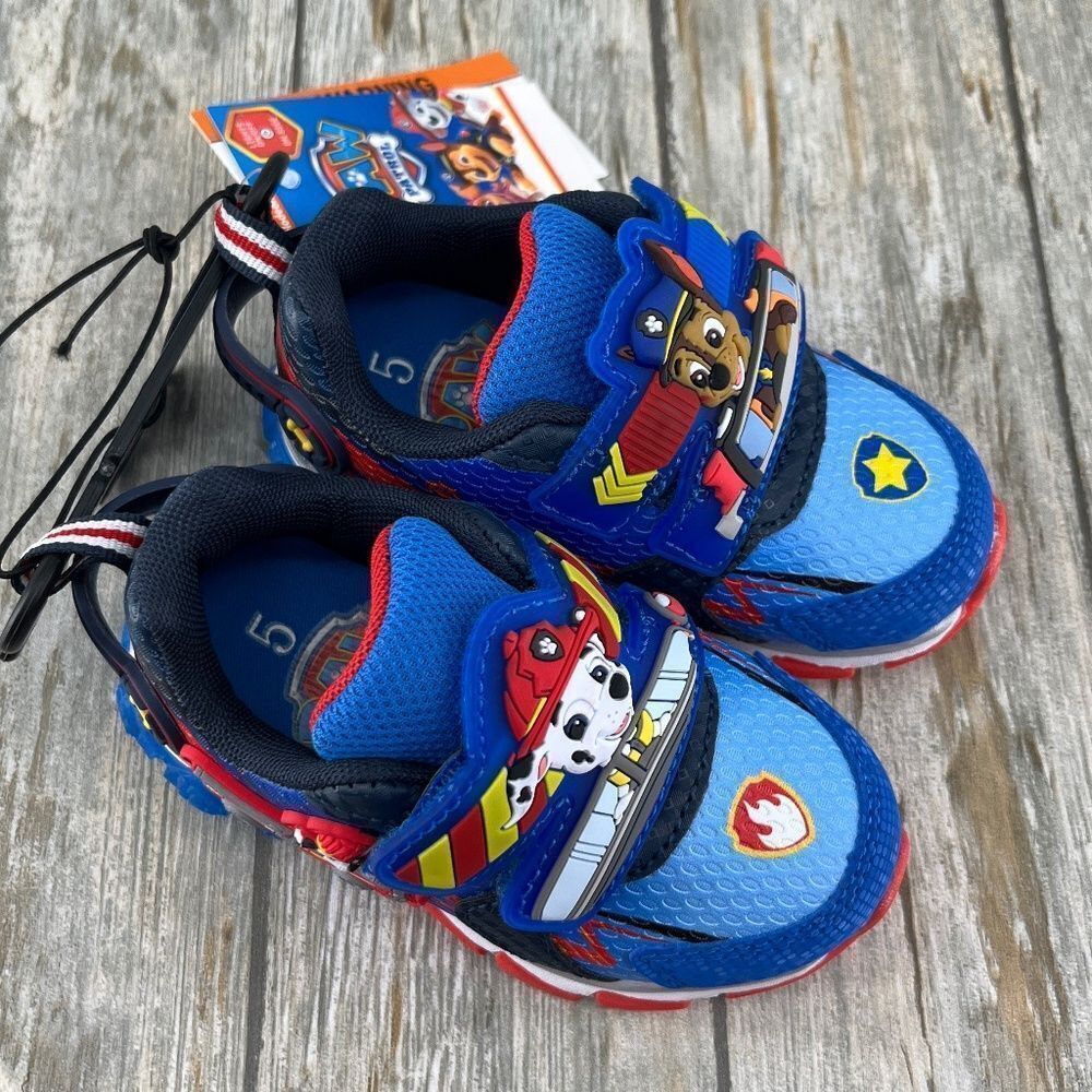 Baby Boys Paw Patrol Light Up Sneakers Shoes Size 5